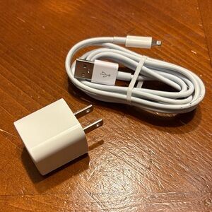 White USB Charger and Cable